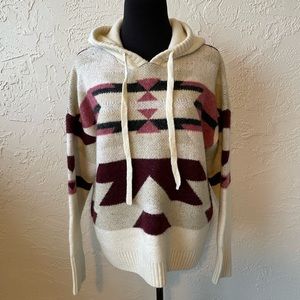 Lou & Grey Loft Aztec Print Sweater Size L NEW!